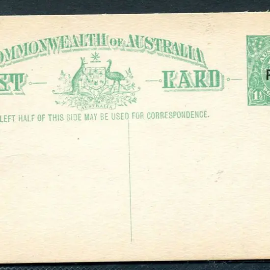 1923 "ONE PENNY" ovpt on 1½d emerald-green KGV ...