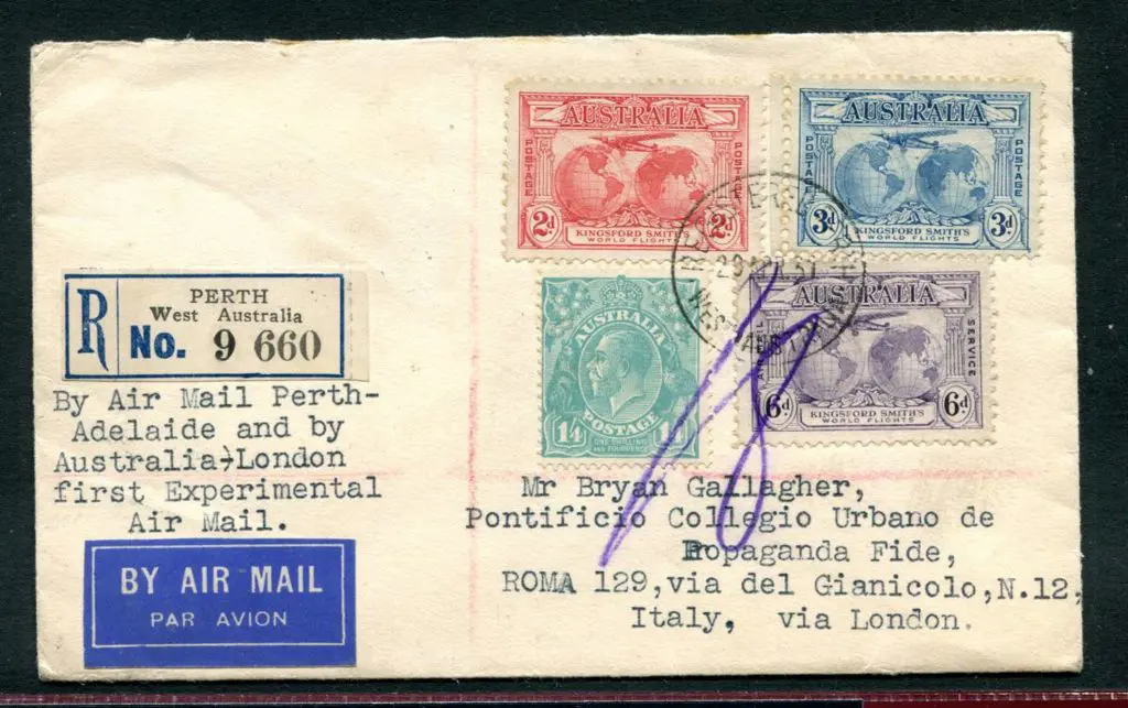 1931 (29th Apr) Perth to Adelaide Air Mail before ... Image 1++