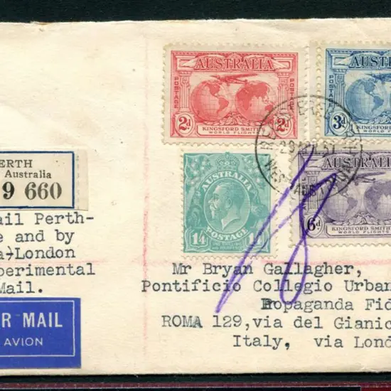 1931 (29th Apr) Perth to Adelaide Air Mail before ...