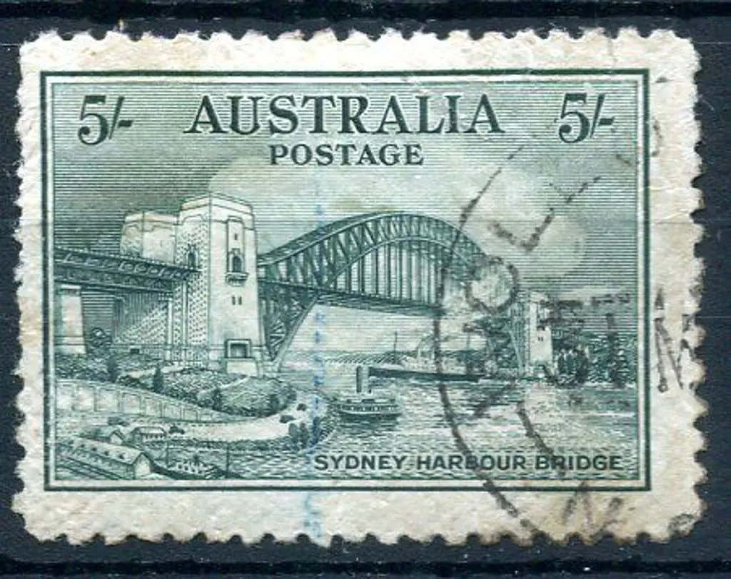 1932 5/- Sydney Harbour Bridge commercially used ... Image 1++