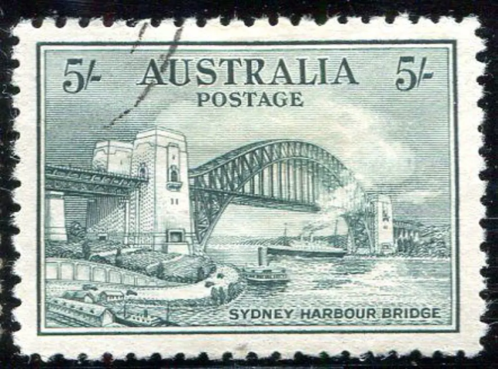 1932 5/- Sydney Harbour Bridge. Superb CTO without ... Image 1++