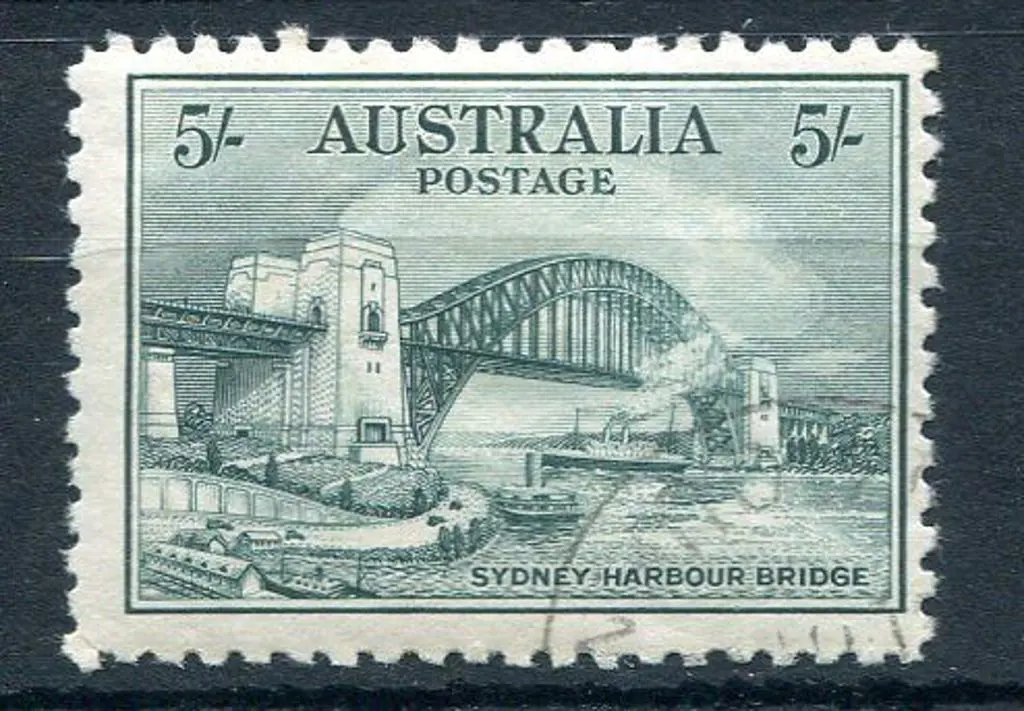 1932 5/- Sydney Harbour Bridge. Fine used/CTO with ... Image 1++