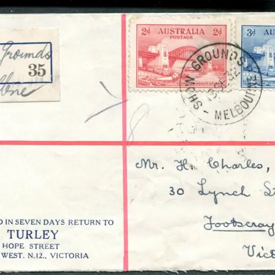 1932 (13th Sept) "Show Grounds Melbourne" ...