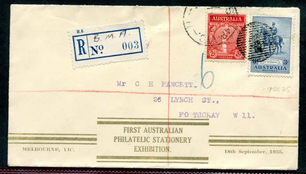 1935 (18th Sept) "First Australian Philatelic ... Image 1++