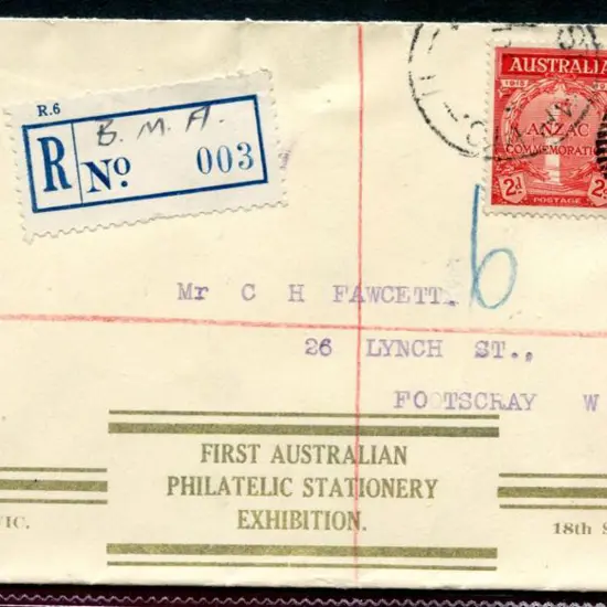 1935 (18th Sept) "First Australian Philatelic ...