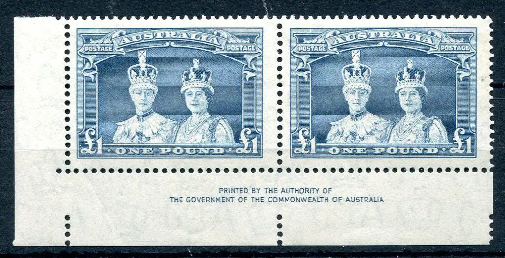 1937/48 £1 Robes in John Ash imprint block of 4 on ... Image 1++