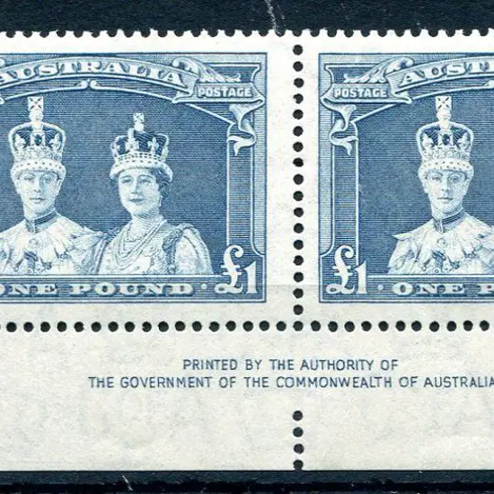 1937/48 £1 Robes in John Ash imprint block of 4 on ...