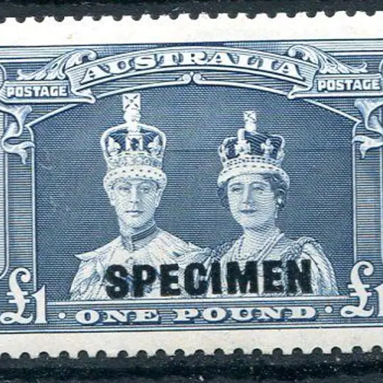 1937/48 £1 Robes on thick paper ovptd "SPECIMEN". ...