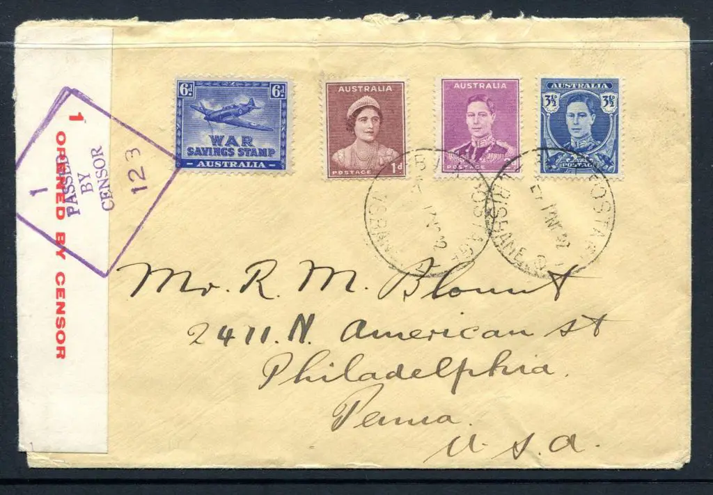 1942 (13th Nov) 6d Spitfire War savings stamp used ... Image 1++