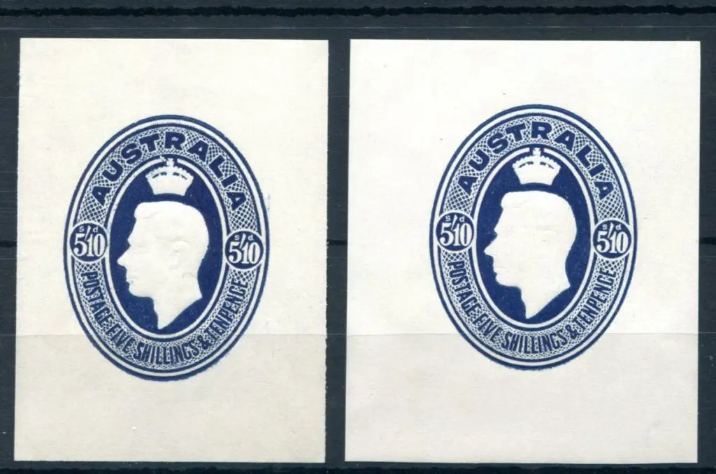 1946 5/10d Food Parcel labels x 2 . Both fine & ... Image 1++