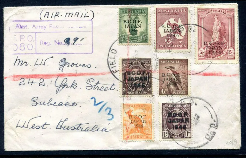 1948 (19th Jan) BCOF set of 7 postally used on ... Image 1++