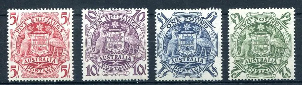 1949/50 Arms set of 4 to £2. MUH with average ... Image 1++