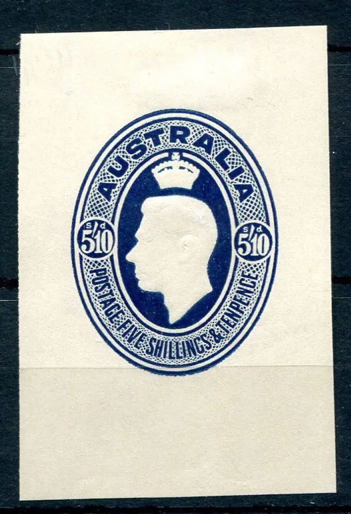 1951 5/10d blue KGVI food label. MLH with wide ... Image 1++