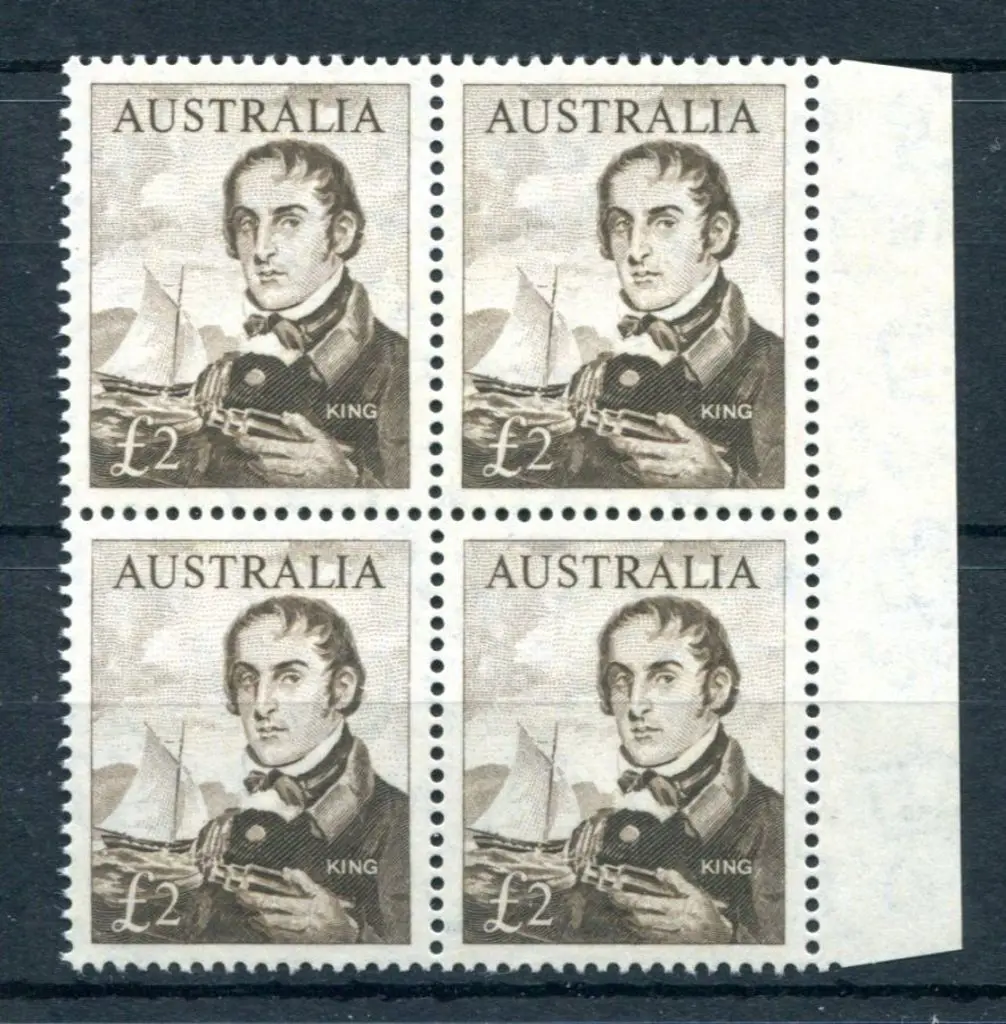 1964 £2 King block of 4 with right selvedge. Fresh ... Image 1++