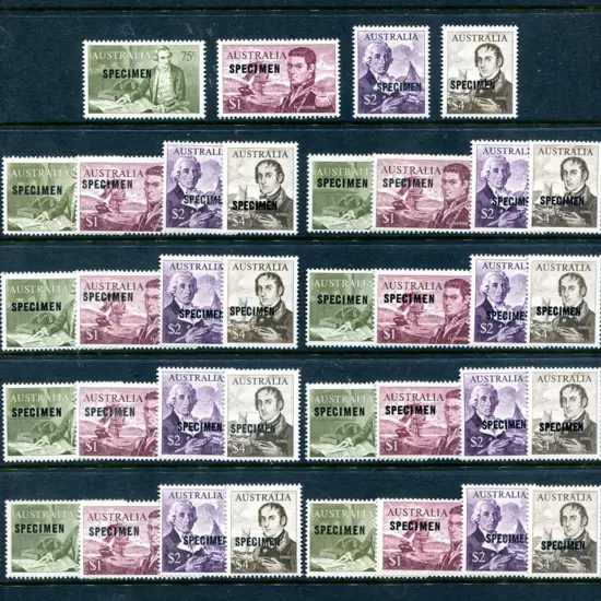 1966 Navigators set of 4 to $4 ovptd "SPECIMEN" x ...