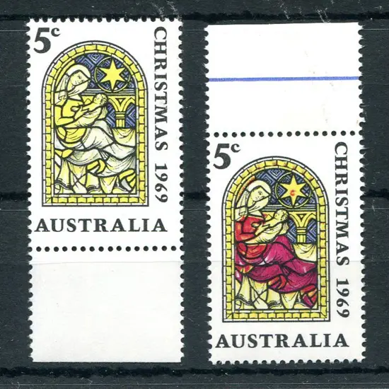 1969 5c Christmas with magenta completely omitted. ...