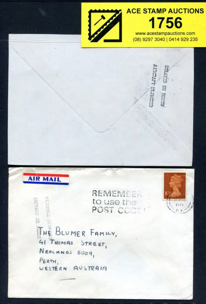 1974 (Nov) London to Perth Airmail env addressed ... Image 1++