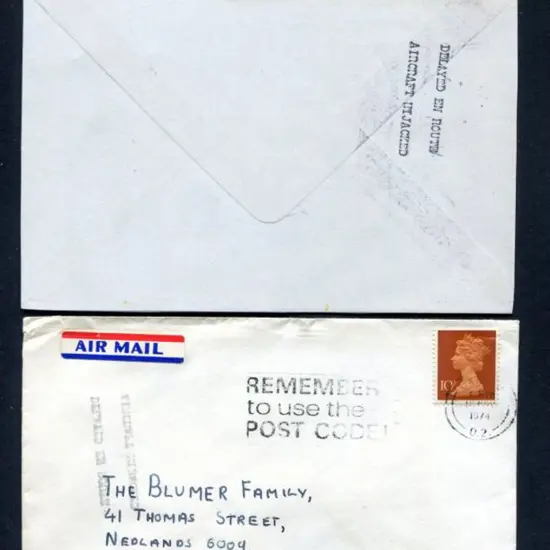 1974 (Nov) London to Perth Airmail env addressed ...