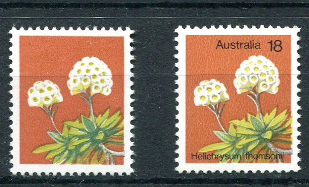 1975 18c Wildflower with black omitted resulting ... Image 1++