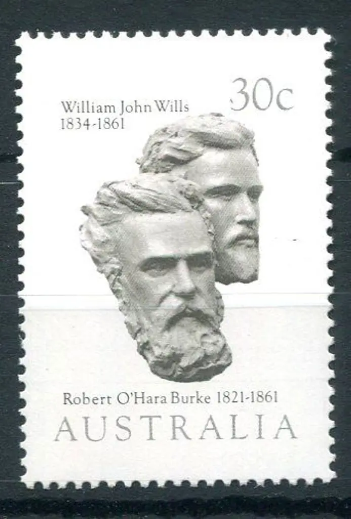 1983 33c Burke & Wills perforated Plate Proof in ... Image 1++