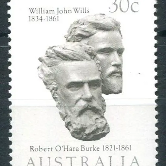 1983 33c Burke & Wills perforated Plate Proof in ...