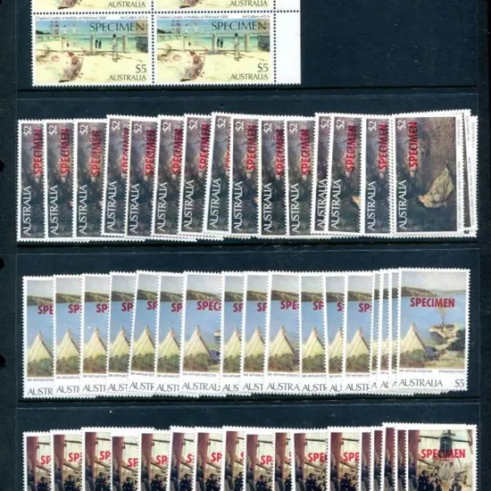 1984 Ausipex issued $2, $5 & $10 Paintings ...