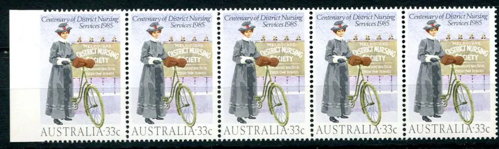 1985 33c District Nursing Centenary right marginal ... Image 1++