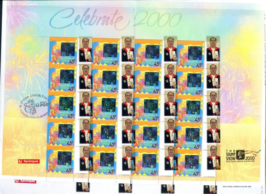 2000 "Celebrate 2000" SES Personalised Sheet ... Image 1++