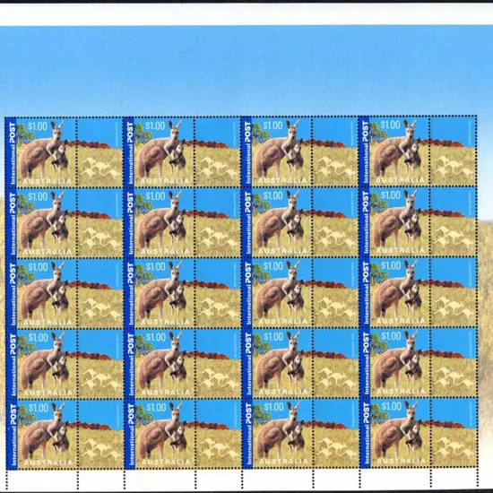 2001 $20 "Leaps & Bounds" SES sheet containing 20 ...