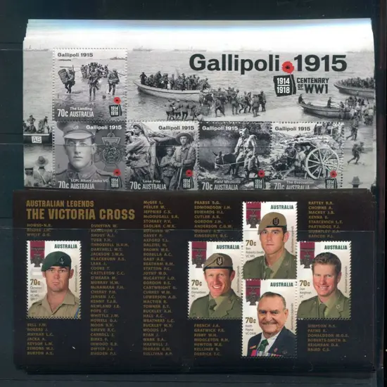 2015 Victoria Cross M/S's & WWI Gallipoli M/S's x ...