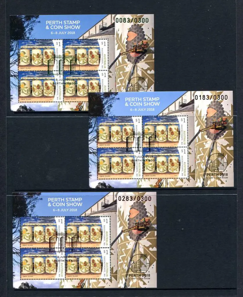 2018 Silos Miniature Sheet set of 3 with Perth ... Image 1++