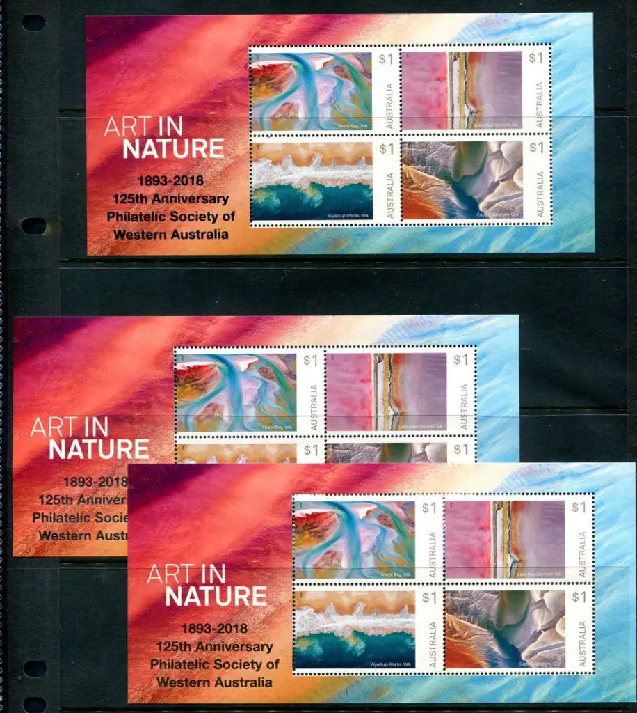 2018 Art in Nature M/S's set of 3 ovpts with ... Image 1++