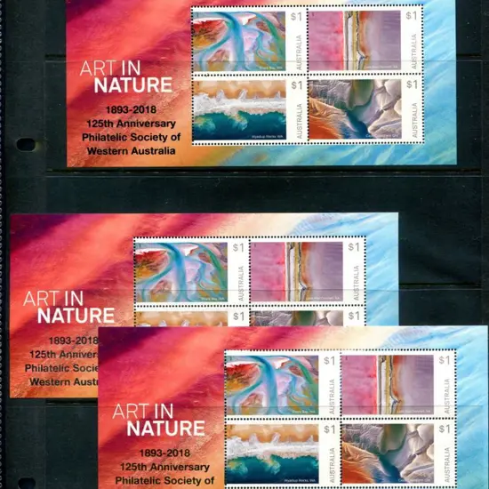 2018 Art in Nature M/S's set of 3 ovpts with ...