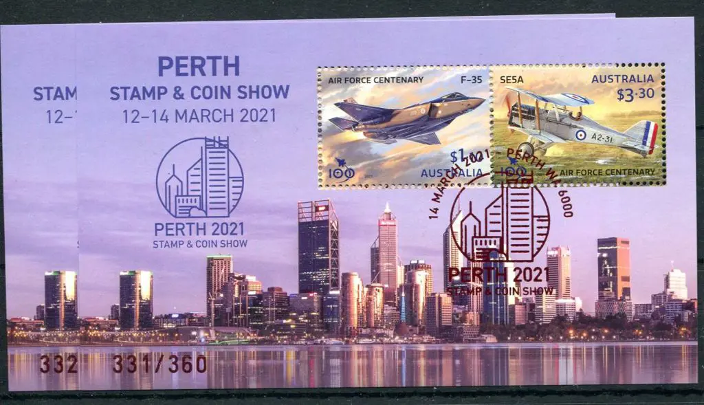 2021 (14th March) Perth Stamp & Coin Show RAAF ... Image 1++