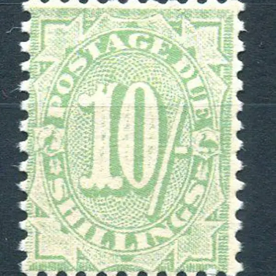 1909 10/- monocolour with stroke after value, ...
