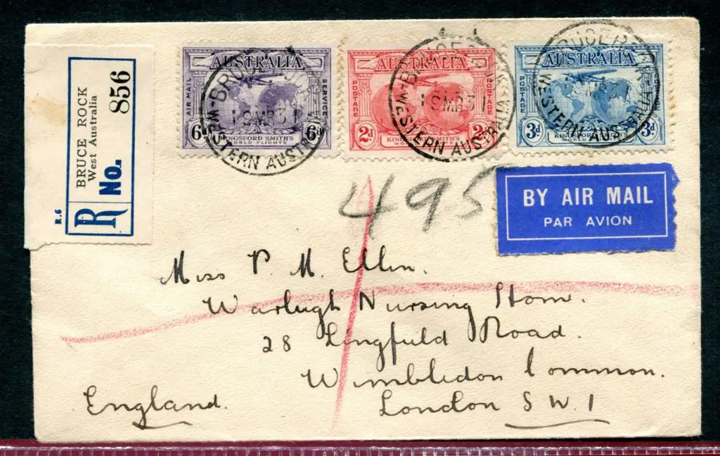 1931 (19th Mar) Kingsford Smith set of 3 on Bruce ... Image 1++