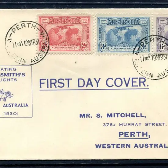 1931 (19th Mar) Kingsford Smith set of 3 to 6d ...