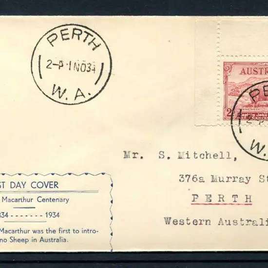 1934 (1st Nov) 2d Macarthur corner example on ...