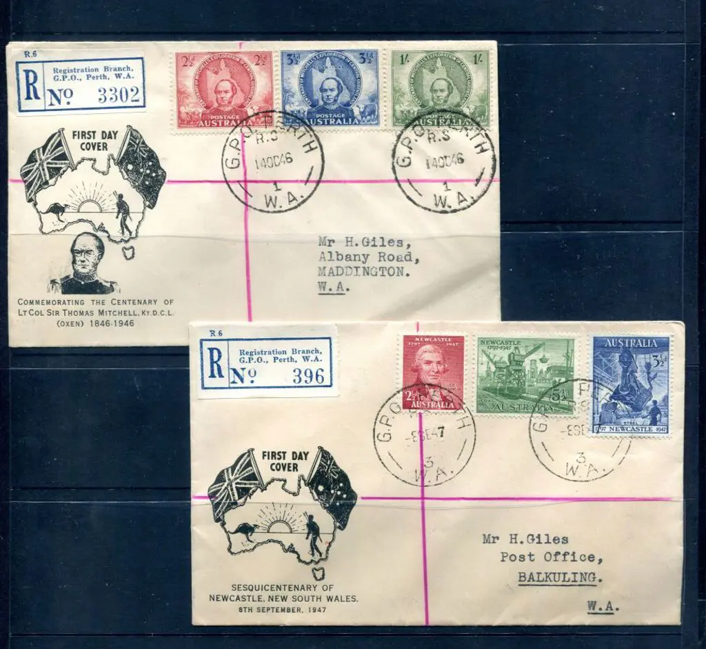 1946 (14th Oct) & 1947 (8th Sept) Mitchell & ... Image 1++