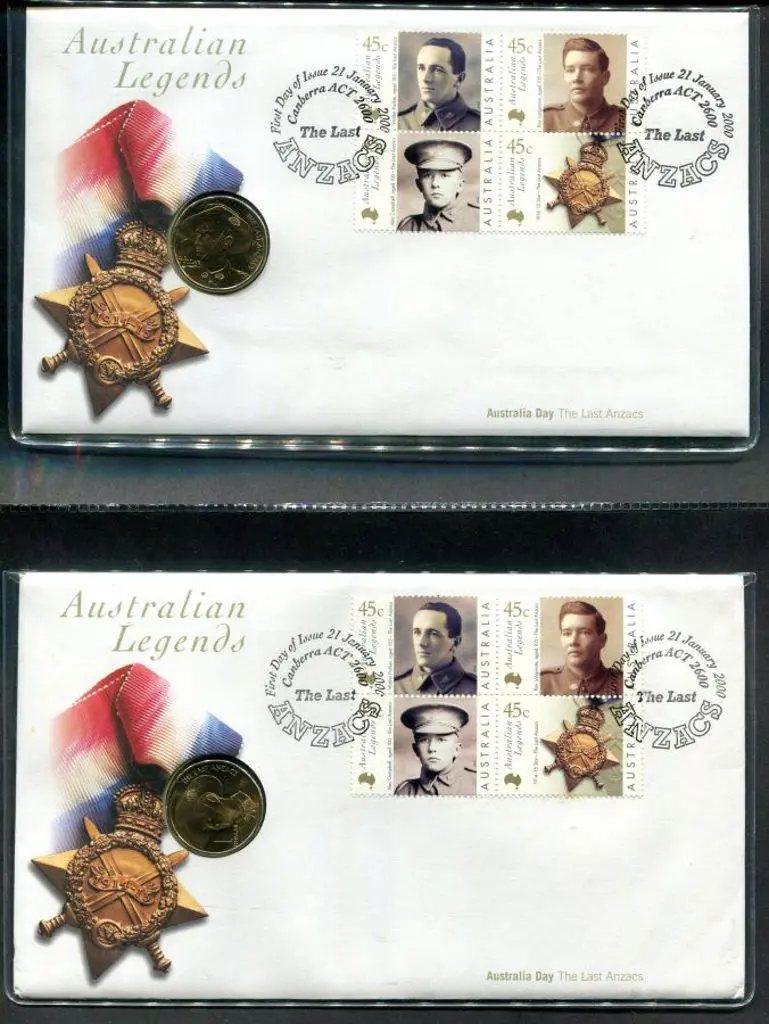 2000 (21st Jan) Australian Legends - ANZACS PNC ... Image 1++