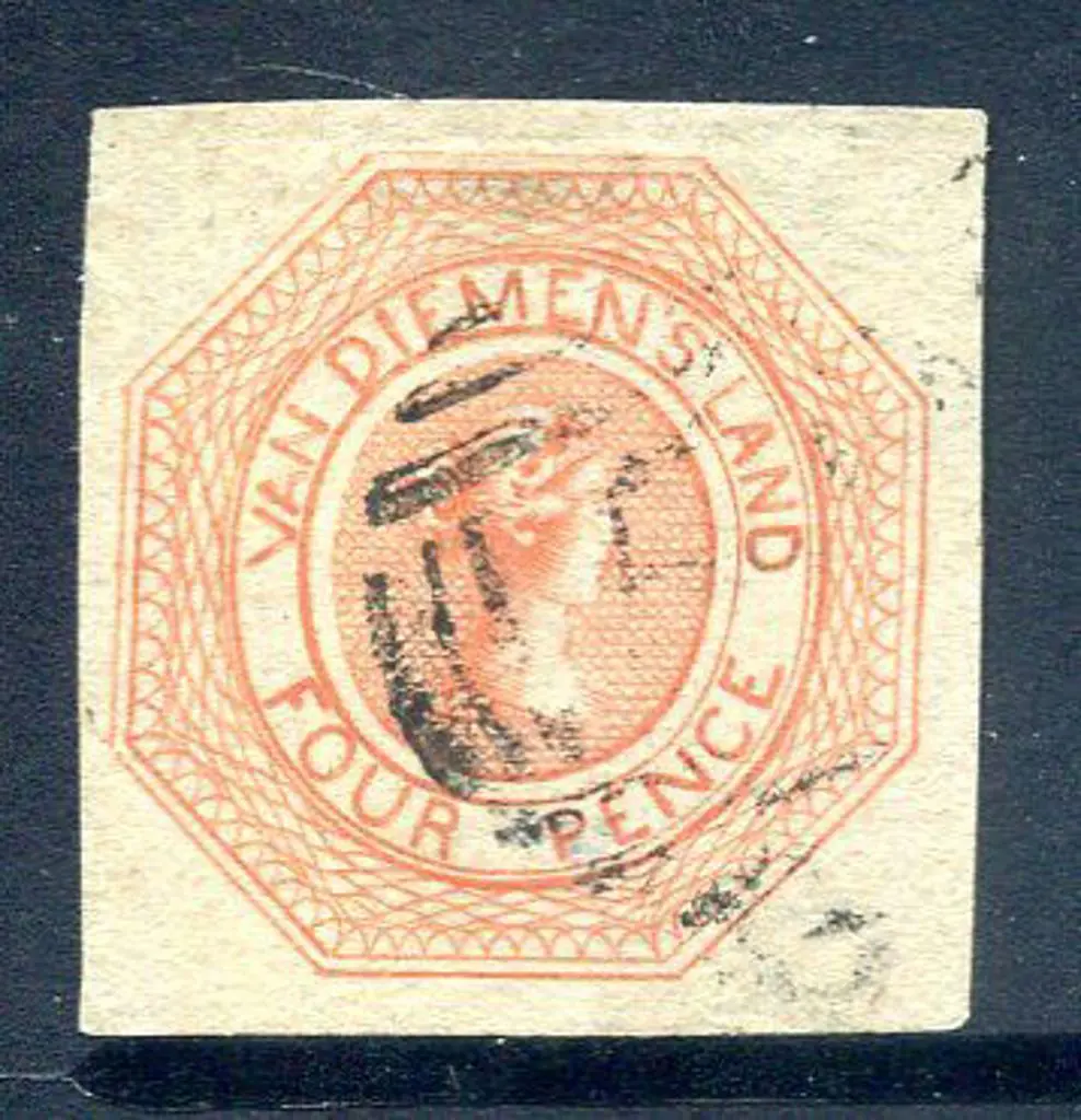 1853 4d red-orange QV Plate 1. F/U with barred ... Image 1++