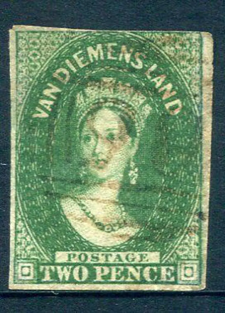 1855 2d deep green QV with large star wmk with 3½ ... Image 1++