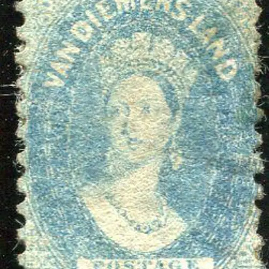 1864 4d pale blue QV. MH with part original gum. ...