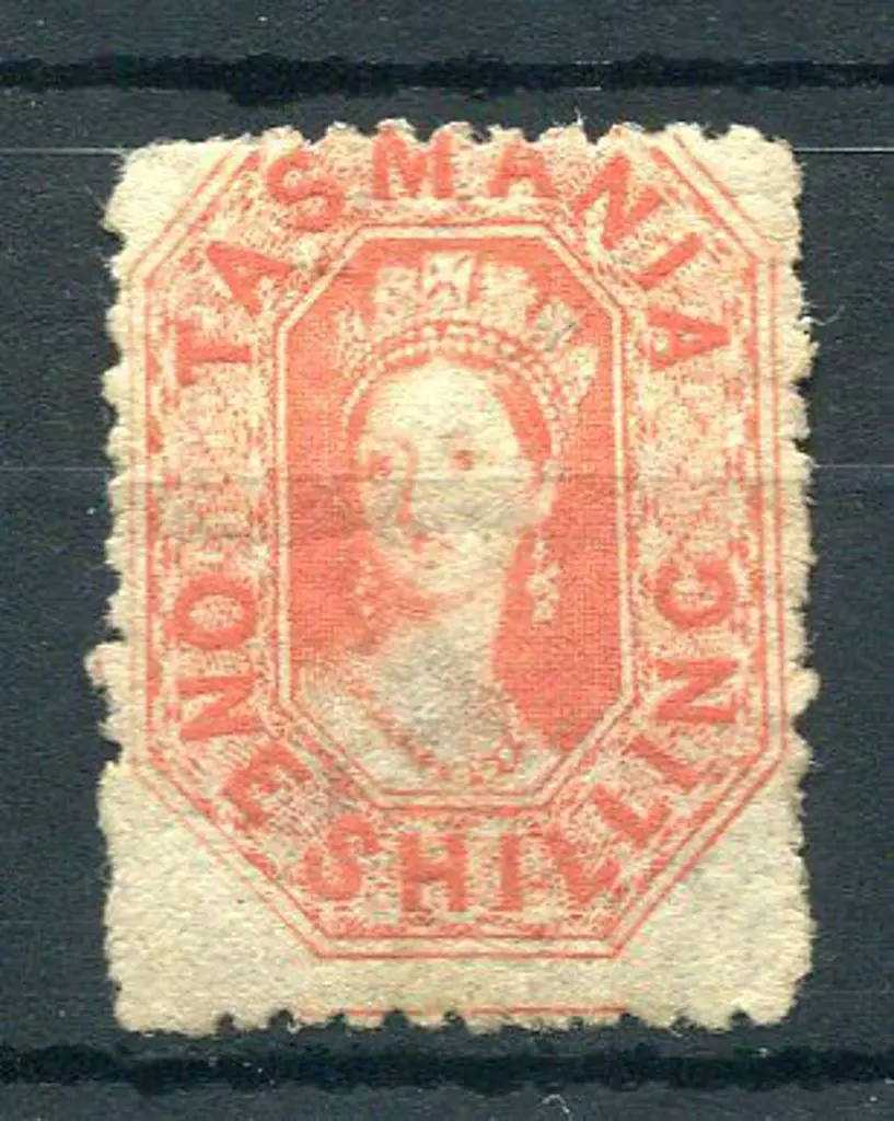 1875 1/- orange-red. MLH. Centered high with ... Image 1++