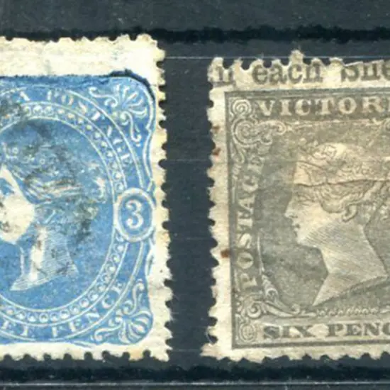 1861 3d bright blue QV from the top of the sheet ...