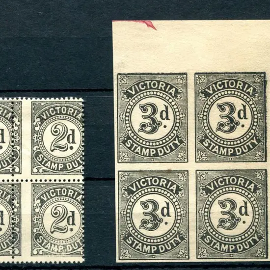 1904 2d Stamp Duty Proof in black with vertical ...