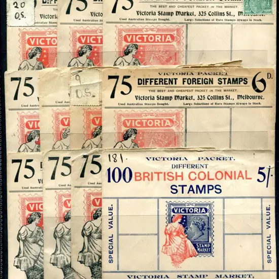 1900's "Victoria Packet 75 Different Foreign ...