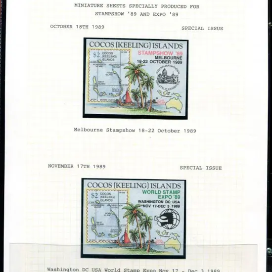1989 $2 "Stampshow '89 Melbourne" & 1989 $2 "World ...