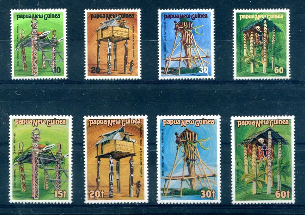 1985 Ceremonial Structures Trial stamps in MUH set ... Image 1++