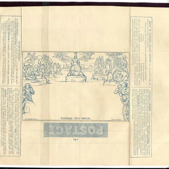 1840 2d blue Mulready Letter Sheet. Unused in very ...